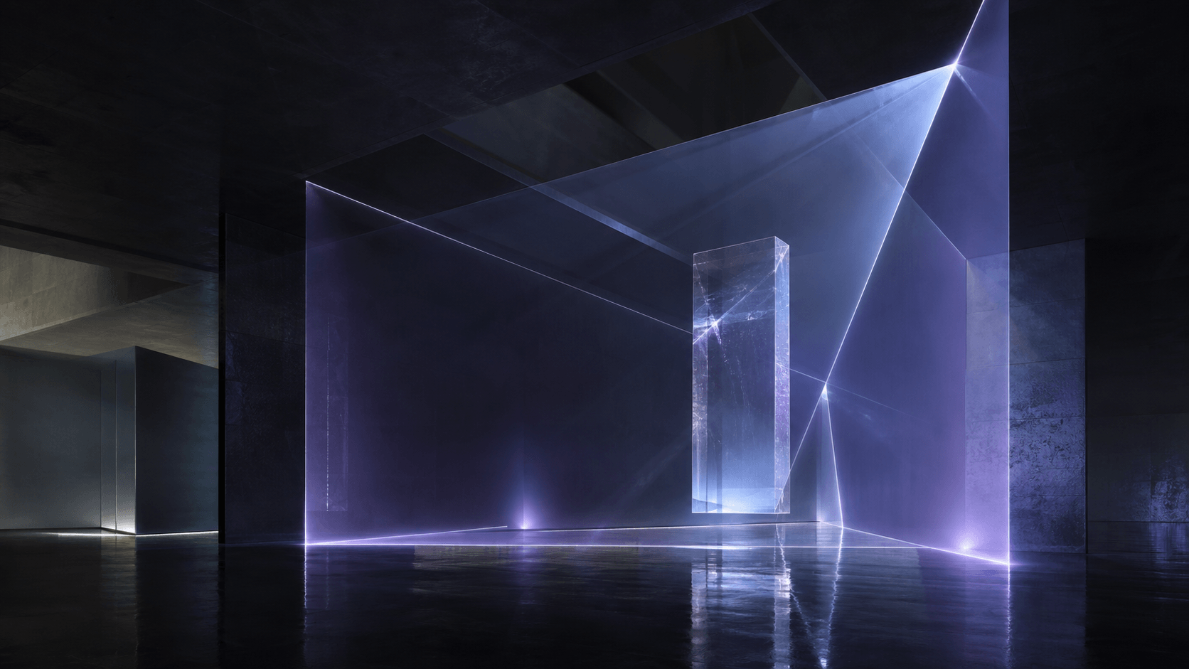 Immersive violet light installation